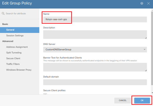 Details of Group Policy