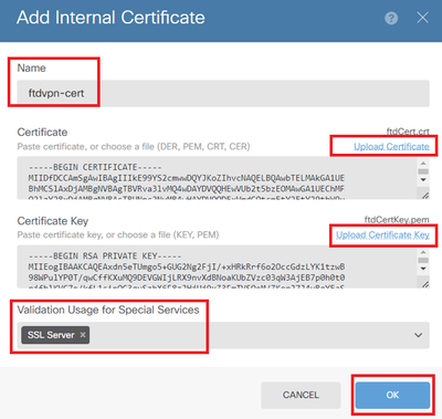 Details of Internal Certificate