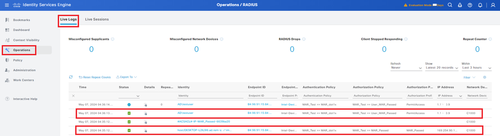 Registro Radius Live