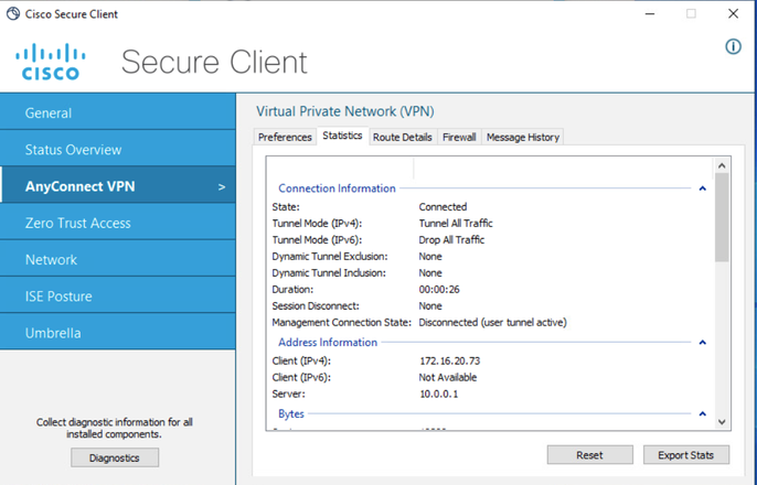 Secure Client Connection Information