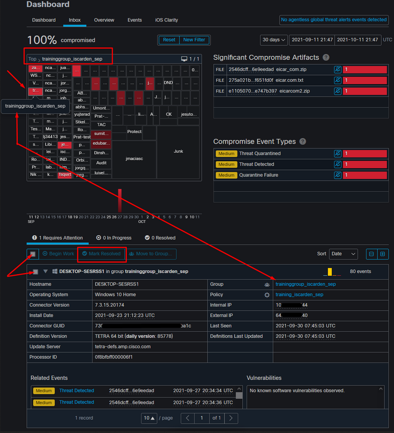 Secure Endpoint Dashboard