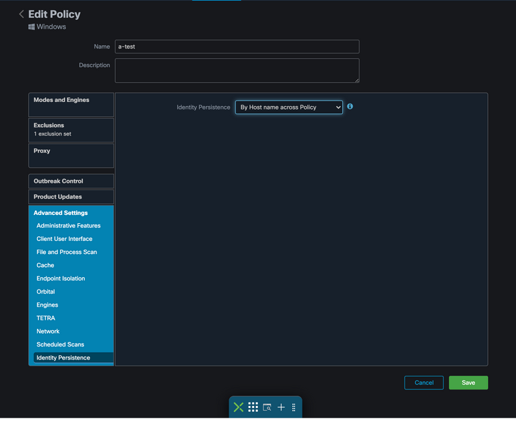 Cisco Secure Endpoint - By Hostname across Policy