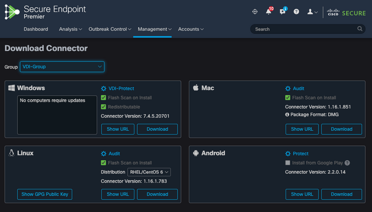 Cisco Secure Endpoint - Download Connector