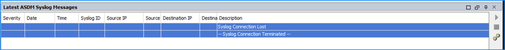 Syslog connection lost