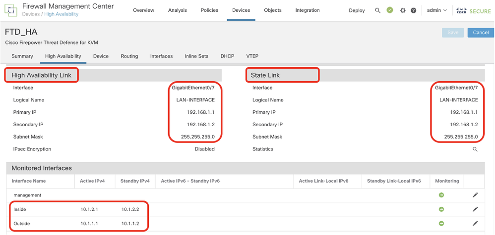 FTD High Availability Detail