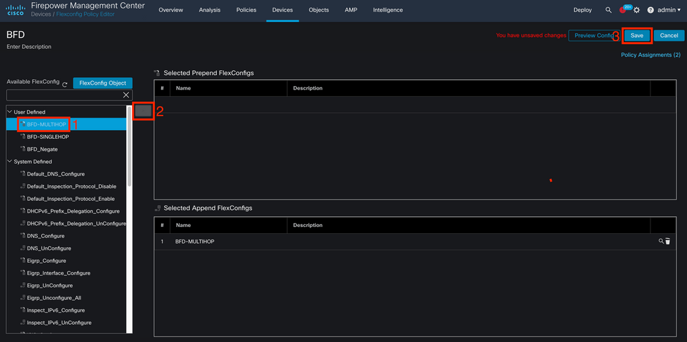 Assign Objects on Flex Config Policy