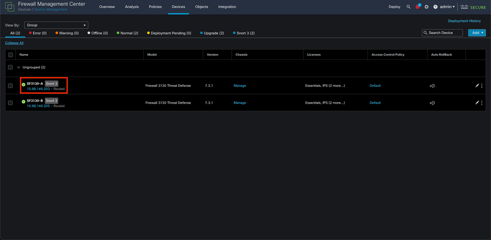 Device Management Section