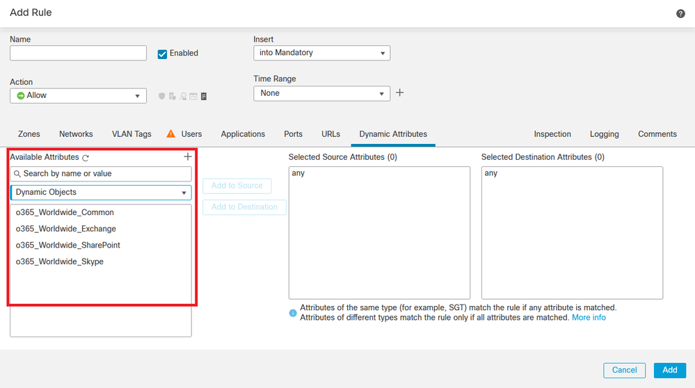 Verifica attributi dinamici di Office 365