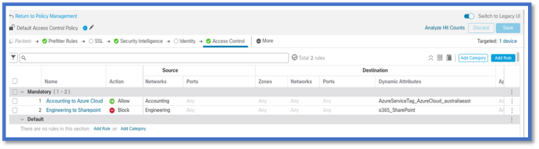 add rule from Access Policy