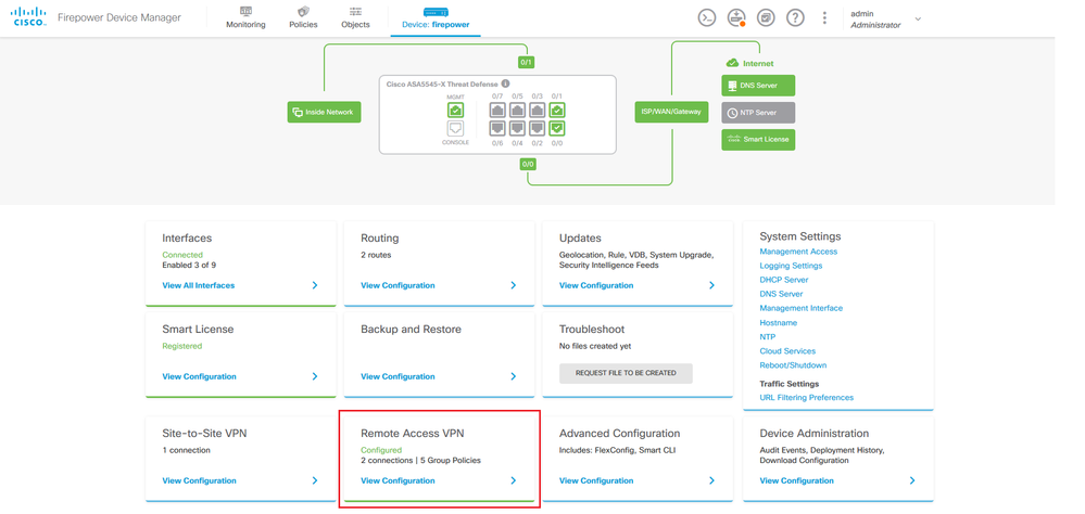 remote access VPN section