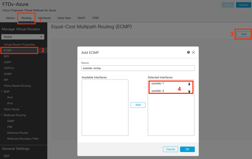 Configurare una zona ECMP