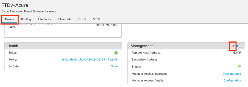 (Facoltativo) Specificare un indirizzo IP per l'interfaccia dati ridondante nel campo Gestione