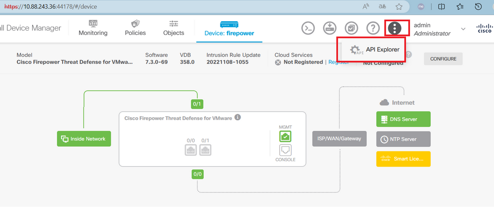 Accedere a FDM API Explorer