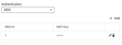 MD5キーの設定