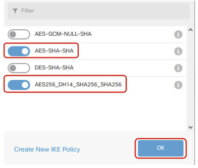 Enable New IKE Policy