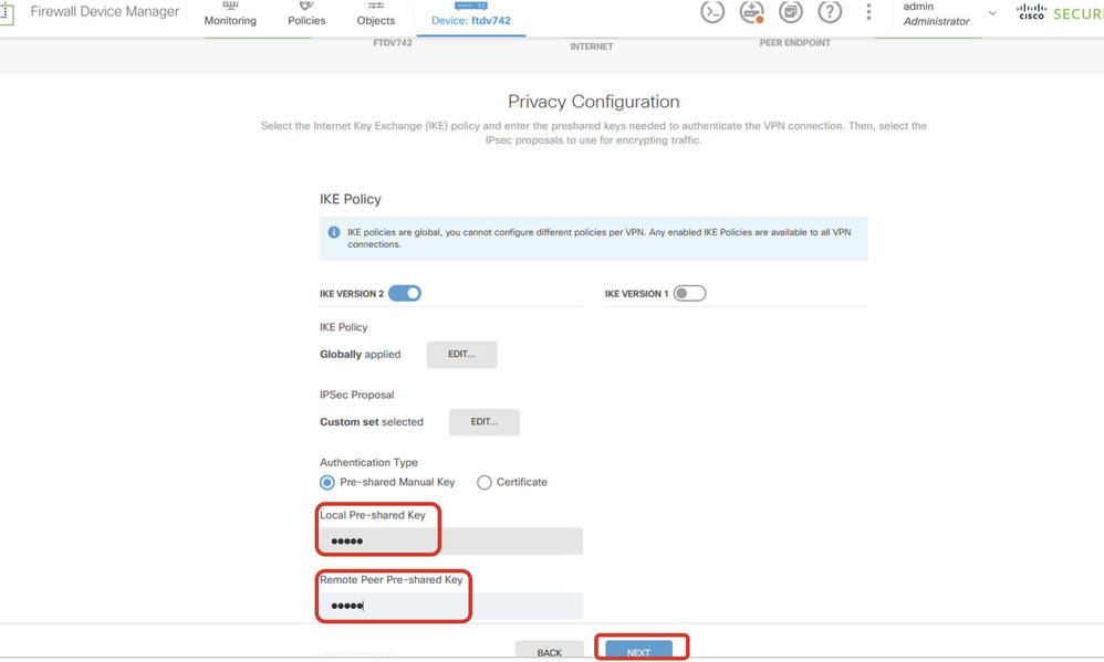 Configure Pre-Shared Key