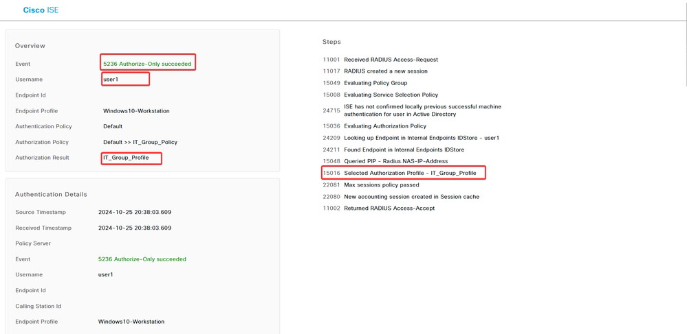 Verify Authentication Report