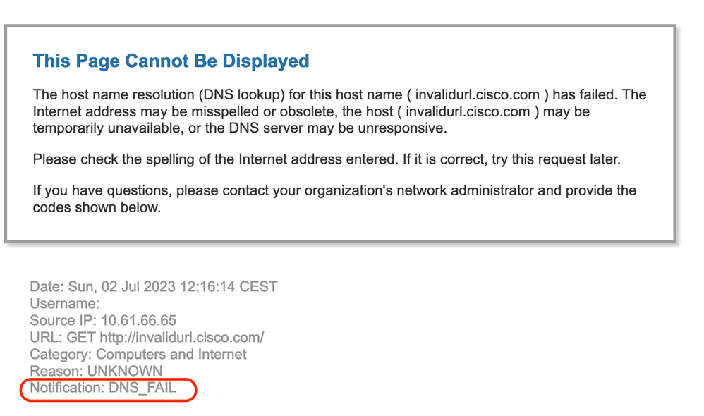 이미지 - DNS FAIL 오류