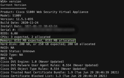 Figure 2: Virtual WSA ipcheck output