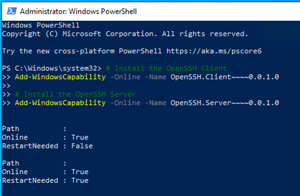 Image - Installeer OpenSSH in PowerShell