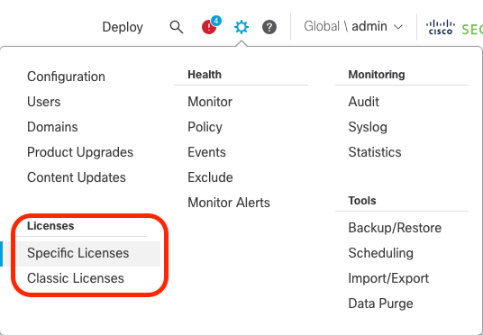 Verify SLR Status on FMC