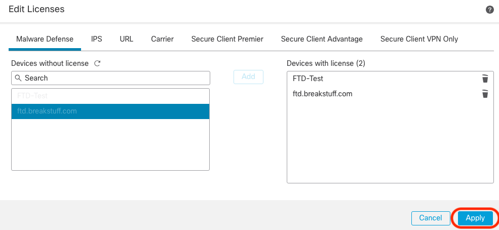 Assign Licenses to Devices