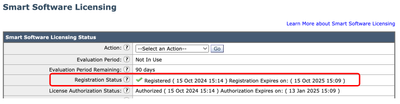 Image - Smart License Registration Status