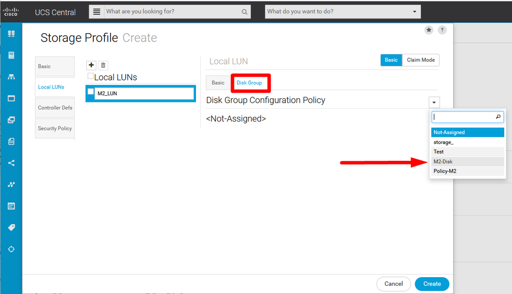 Assign Disk Group