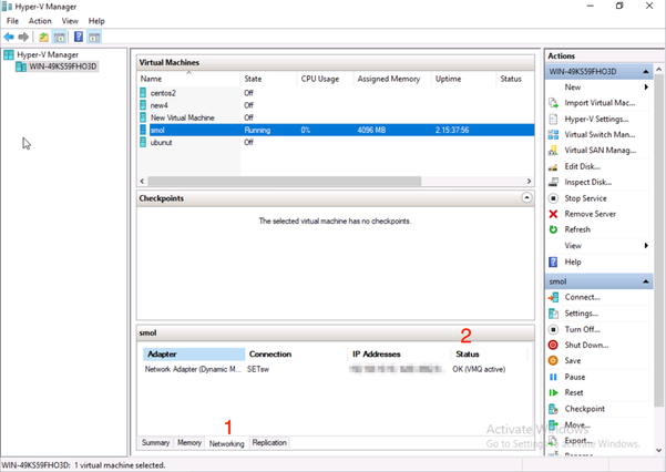 Verifique se o VMQ está ativo no Windows