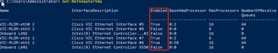 Get-NetAdapter VMQ