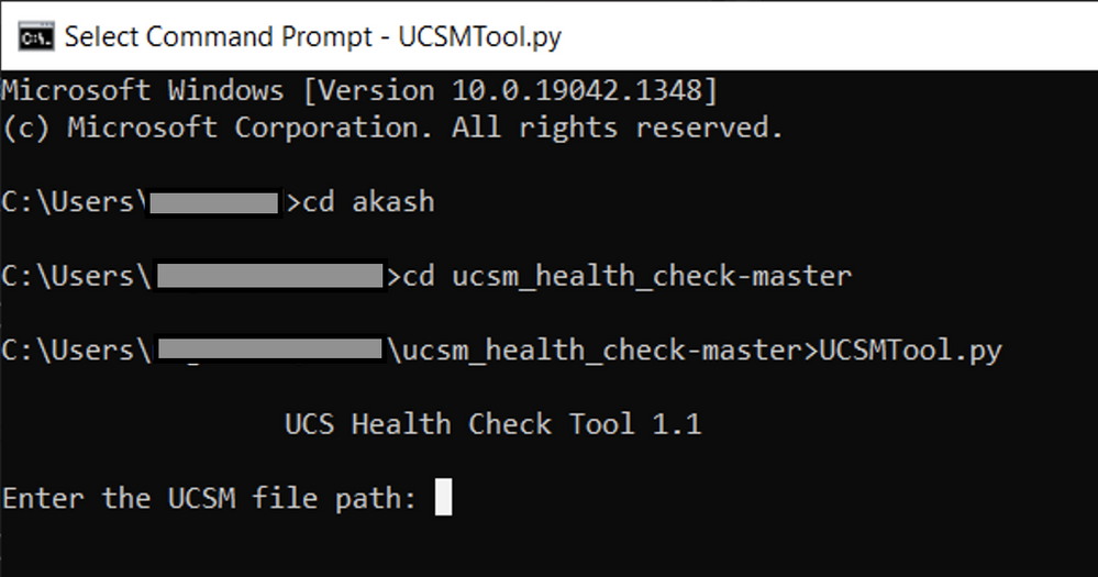 Ejecutar la herramienta y ejecutar UCSMTool.py