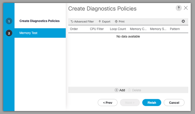 Create Diagnostics Policies