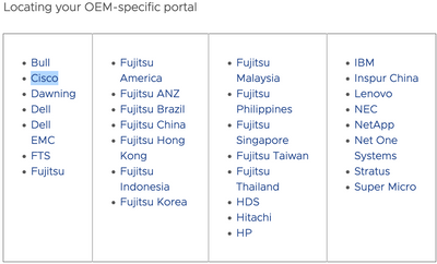 Portal específico do OEM