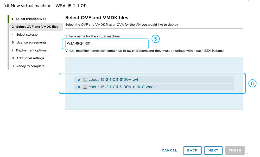 Image -Upload the OVF and VMDK Files to ESXi