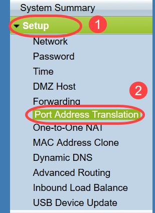 Port Address Translation page 