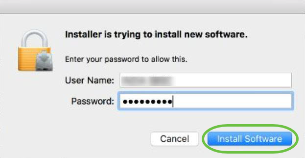 Klik op Install Software (Software installeren).