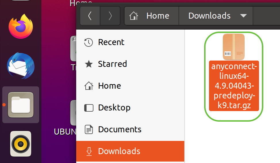 Navigate to the folder where you have downloaded the AnyConnect Client Package. 