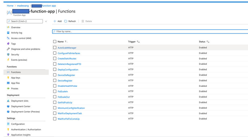 Function app functions