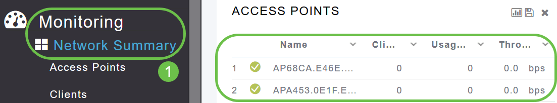 On the Web UI, navigate to Monitoring > Network Summary. 