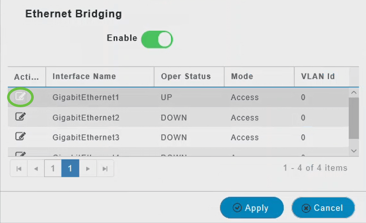 Click Edit in the Port table.