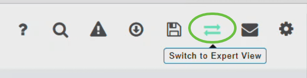 Switch to Expert View by clicking the bidirectional arrow icon on the top right of the home screen in the Web-UI of the Master AP. 