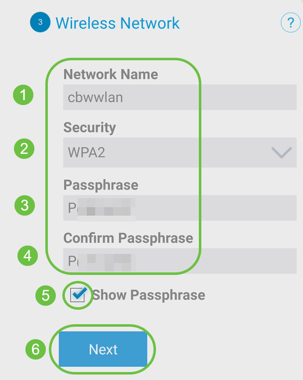 Configure wireless network and click next