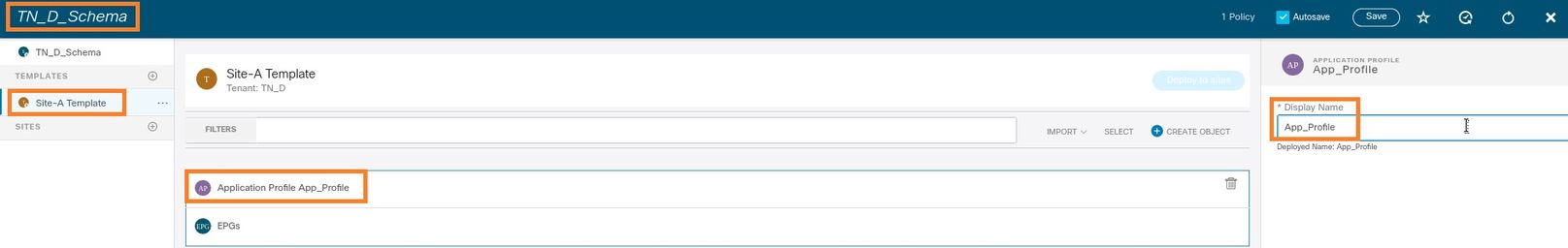 Configure Intersite L3out With ACI Multi-Site Fabrics - Site-A EPG