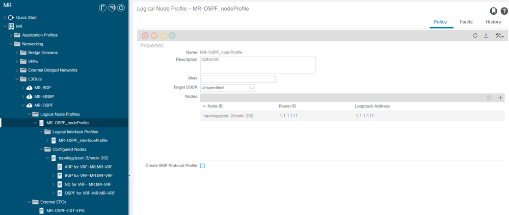 Logical node profile for LEAF202