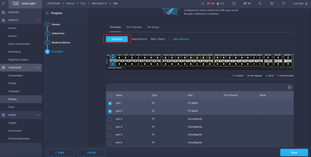 Configure Port Policy