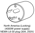 Conexión NEMA L6 30 para Norteamérica