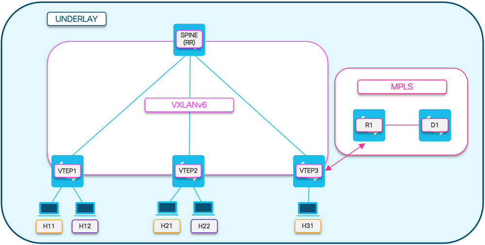 VXLANv6 Network Diagram