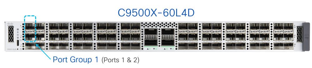 Groupes de ports C9500X-60L4D