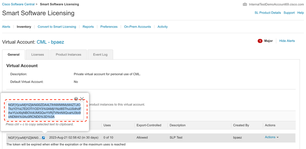 CSSM - Copy New Token