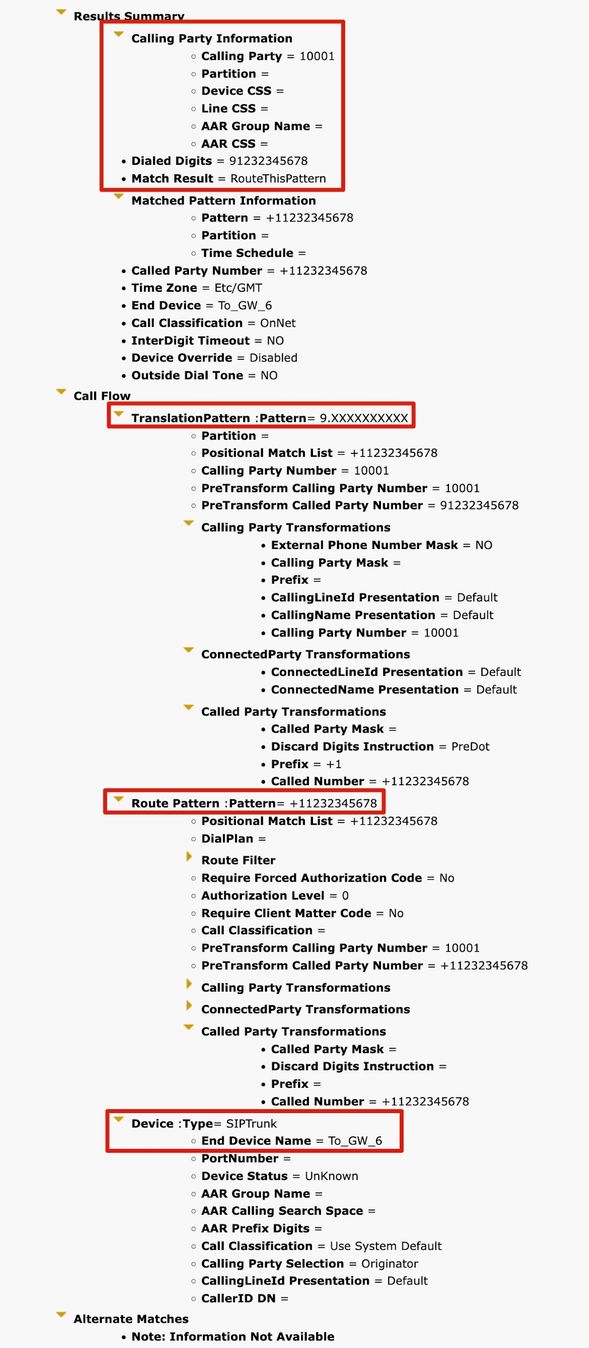 Analyzer Result Output